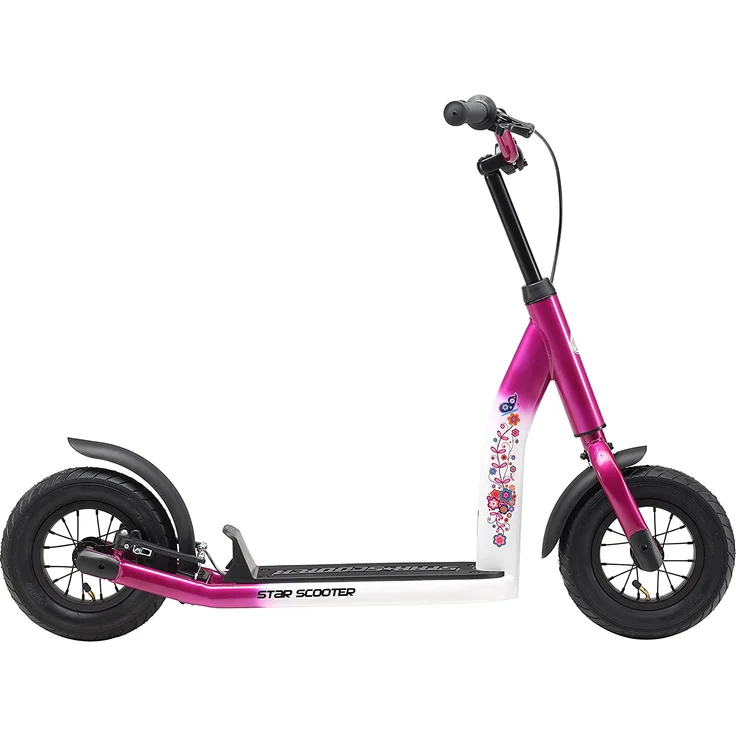 Star Scooter '10 Zoll New Gen', ab 5 Jahren, höhenverstellbar bis 77 cm, mit Handbremse, pink – Bild 2