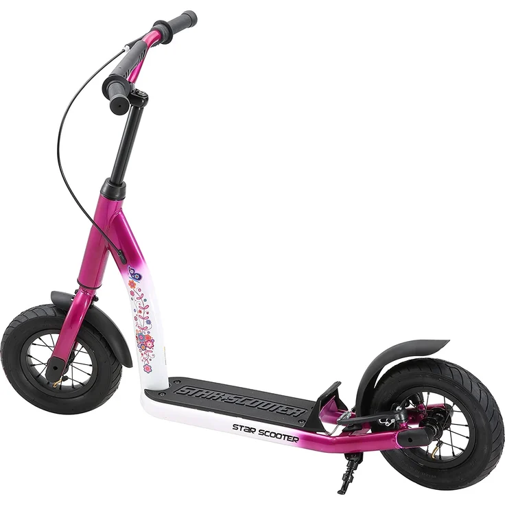 Star Scooter '10 Zoll New Gen', ab 5 Jahren, höhenverstellbar bis 77 cm, mit Handbremse, pink – Bild 3