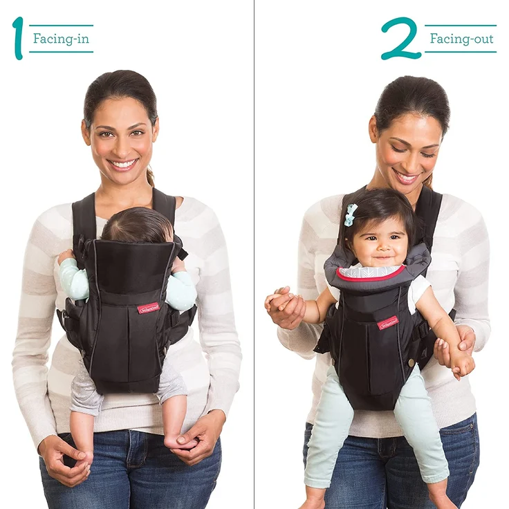 Infantino Swift Classic Babytrage – Ergonomische Babytrage mit Außentasche zur Aufbewahrung und 2 Tragepositionen – Für Säuglinge und Kleinkinder von 3,6-11,3 kg – Bild 4