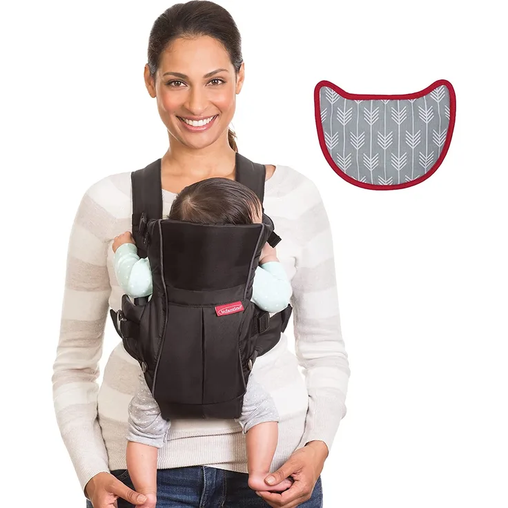 Infantino Swift Classic Babytrage – Ergonomische Babytrage mit Außentasche zur Aufbewahrung und 2 Tragepositionen – Für Säuglinge und Kleinkinder von 3,6-11,3 kg