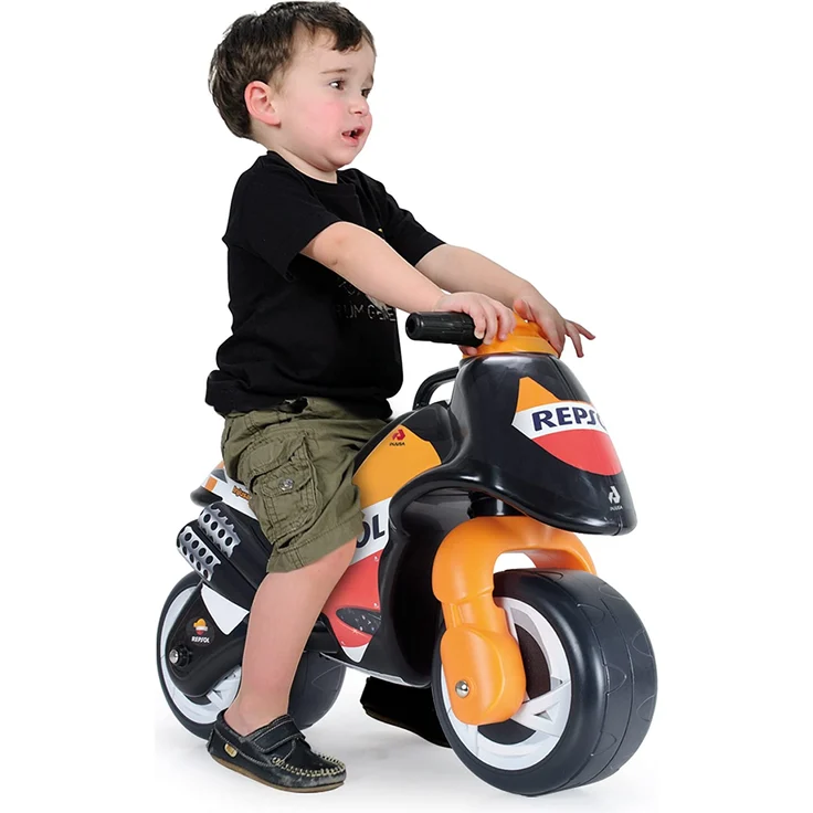 Injusa Kinder Laufrad Kindermotorrad Orange Renn-Motorrad realistisch leicht – Bild 4