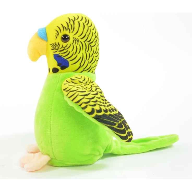 Kögler 75655 - Laber Wellensittich grün Bonita, Labertier mit Aufnahme- und Wiedergabefunktion, plappert alles witzig nach und bewegt sich, ca. 17 cm groß, ideal als Geschenk für Jungen und Mädchen – Bild 2