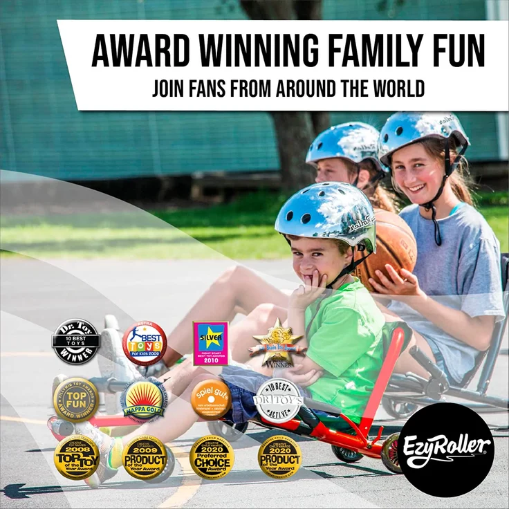 EzyRoller Pro X Fun Fahrzeug Dreirad für Jugendliche und Erwachsene Trike ab 10 Jahre rot - Preisvergleich – Bild 6