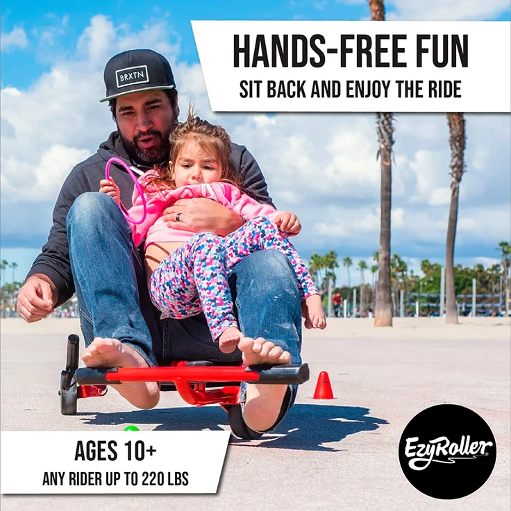 EzyRoller Pro X Fun Fahrzeug Dreirad für Jugendliche und Erwachsene Trike ab 10 Jahre rot - Preisvergleich – Bild 2