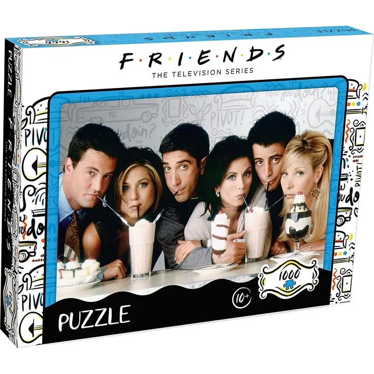 Winning Moves 5036905039604 Friends Puzzle Freunde Milkshake 1000 Teile, Mehrfarbig