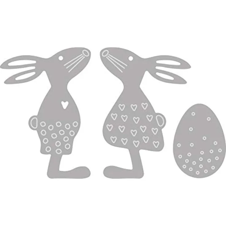 Rayher 50149000 Stanzschablonen Set: Osterfreunde, farblos, 2,5-4,5cm x 2,8-3,1cm