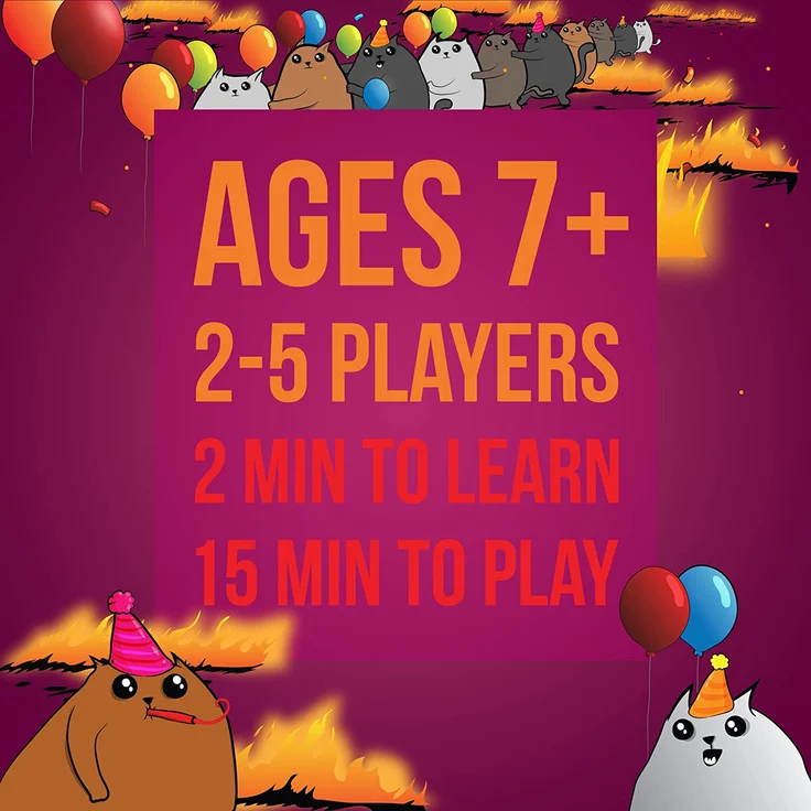 Exploding Kittens EKG-PP-1 Party Pack Kartenspiel - Family-Friendly Party Games - Card Games for Adults, Teens & Kids - (Englische Version) - Preisvergleich – Bild 2