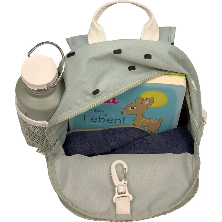 Lässig Kindergartenrucksack - Mini Backpack, Happy Prints light olive – Bild 3