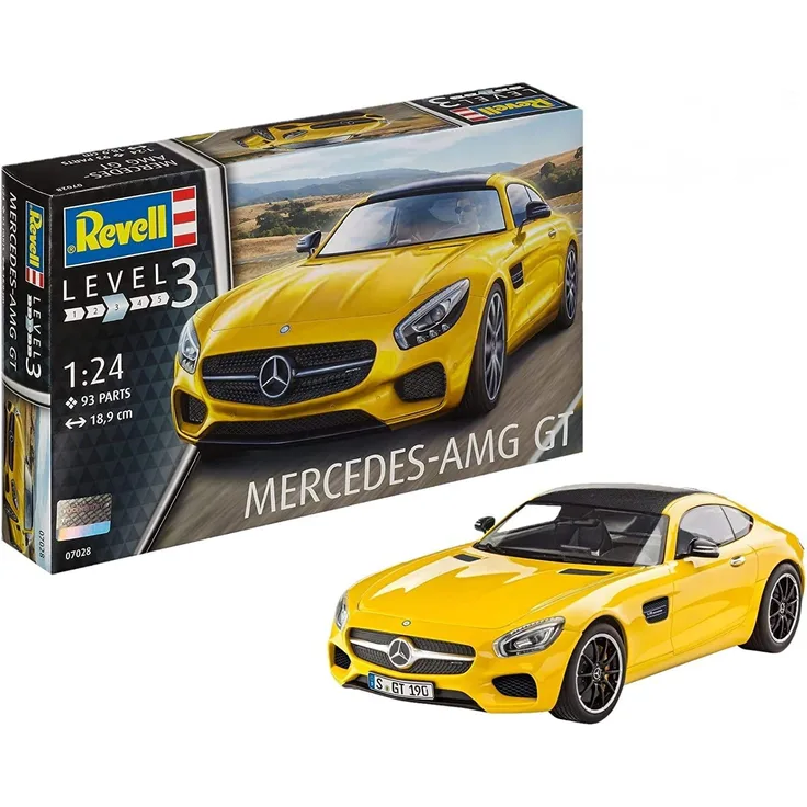 Revell Modellbausatz Auto 1:24 - Mercedes-Benz AMG GT im Maßstab 1:24, Level 3, originalgetreue Nachbildung mit vielen Details, 07028