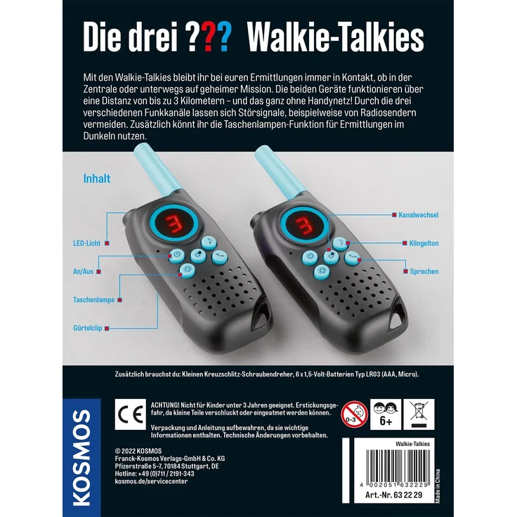KOSMOS 632229 - Die drei ??? Walkie-Talkies – Bild 2