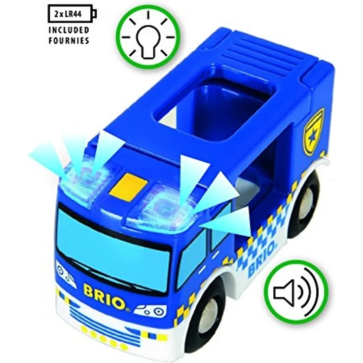 BRIO Bahn - Polizeiwagen mit Licht und Sound – Bild 3