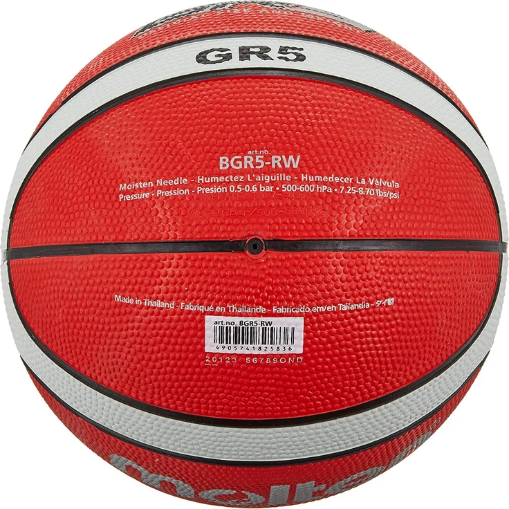molten Basketball Bgr5-RW, Rot-Weiß, 5 – Bild 2