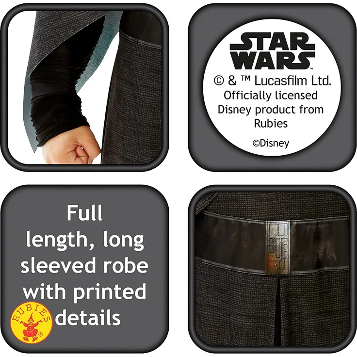 Rubie's 3620261 - EP7 Kylo Ren deluxe child, M (5-6 Jahre), schwarz – Bild 4