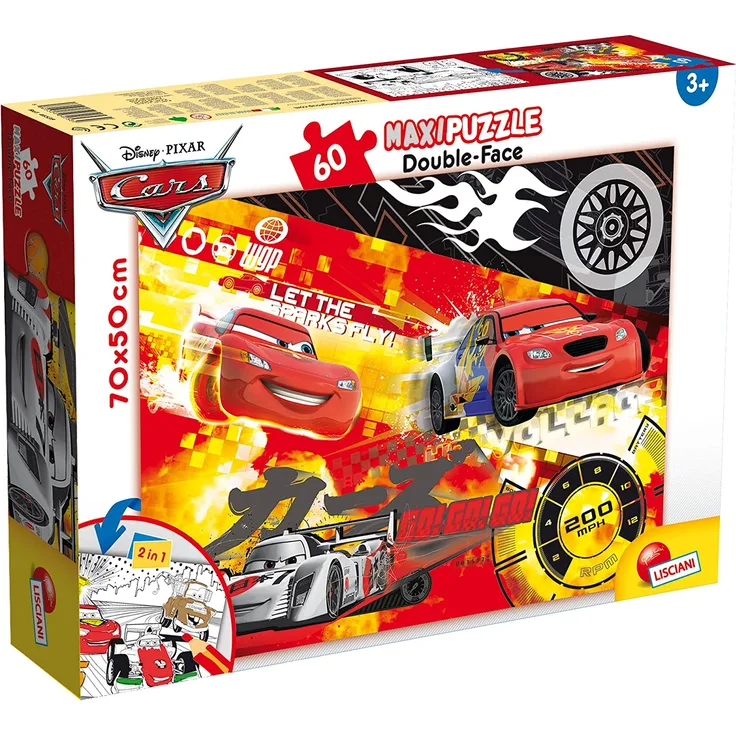 Disney Cars - Maxi Puzzle - Double Face - 2-in-1
