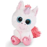 NICI Glubschis: Das Original – Glubschis Einhorn Milky-Fee 15 cm – Kuscheltier Einhorn mit großen Augen – Flauschiges Plüschtier mit großen Glitzeraugen – Schmusetier für Kuscheltierliebhaber – 45563