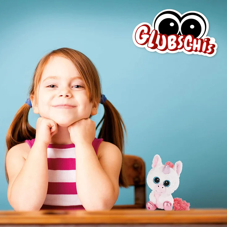 NICI Glubschis: Das Original – Glubschis Einhorn Milky-Fee 15 cm – Kuscheltier Einhorn mit großen Augen – Flauschiges Plüschtier mit großen Glitzeraugen – Schmusetier für Kuscheltierliebhaber – 45563 – Bild 6