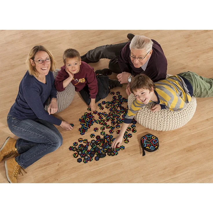 Tantrix Game Pack Strategiespiel und Puzzle, Schwarze Spielsteine – Bild 3