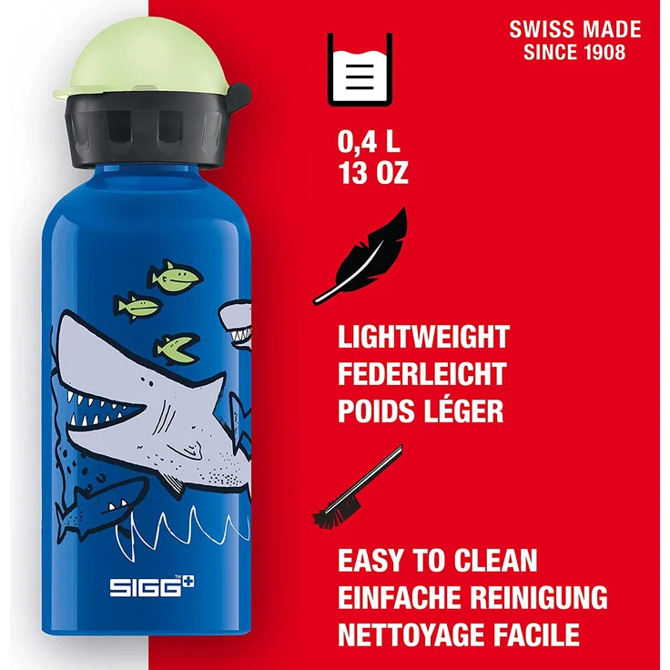 SIGG Trinkflasche Kids Bottles 0. 4 l Haie – Bild 2