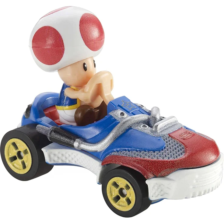 Hot Wheels GBG30 - Mario Kart Replica 1:64 Die-Cast Spielzeugauto Toad, Spielzeug ab 3 Jahren – Bild 1
