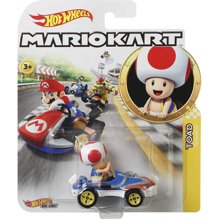 Hot Wheels GBG30 - Mario Kart Replica 1:64 Die-Cast Spielzeugauto Toad, Spielzeug ab 3 Jahren – Bild 5