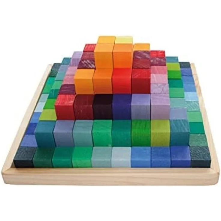 Kleine Stufenpyramide Bunt mit 100 Teilen | GRIMM'S