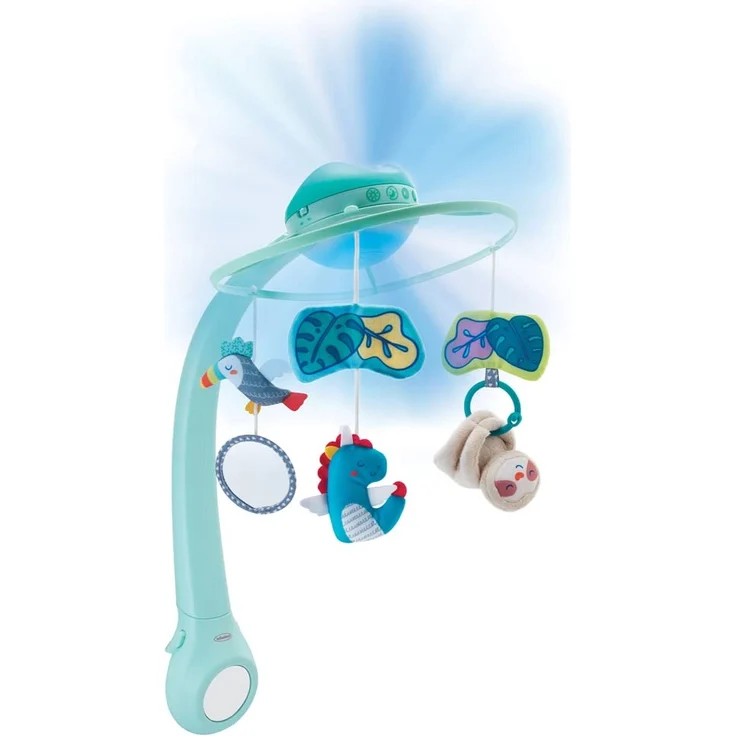 Infantino Dream Buddies 3-in-1 anpassbares Projektor-Musik-Mobile zum Aufhängen über dem Babybett oder Tisch, mit Aufwach-Modus, um Tageslicht zu simulieren, mit 6 Melodien und 4 Naturgeräuschen – Bild 1