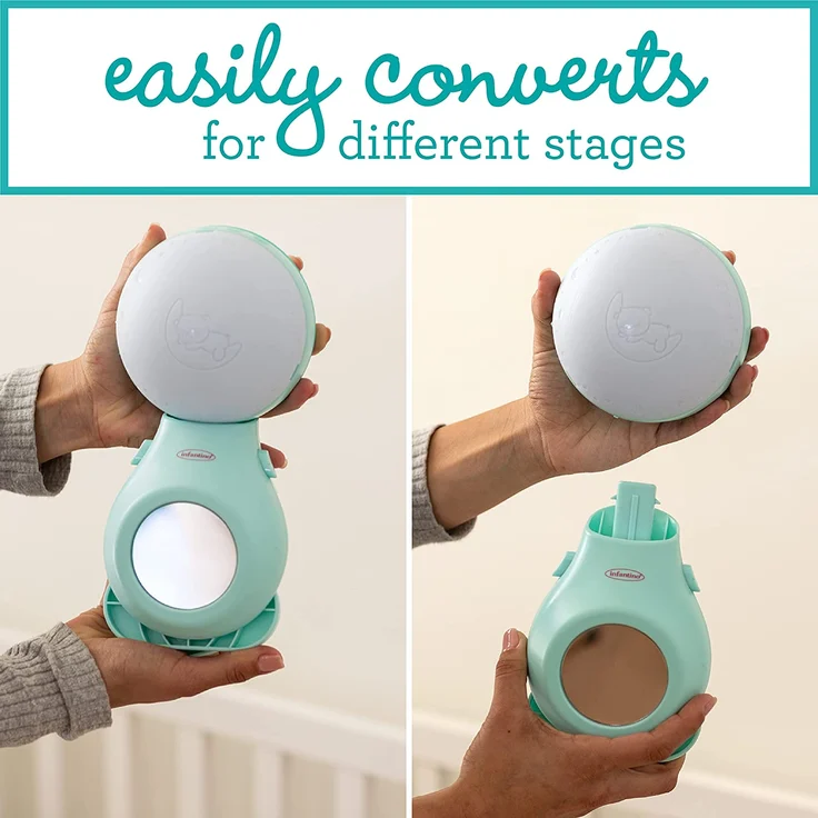 Infantino Dream Buddies 3-in-1 anpassbares Projektor-Musik-Mobile zum Aufhängen über dem Babybett oder Tisch, mit Aufwach-Modus, um Tageslicht zu simulieren, mit 6 Melodien und 4 Naturgeräuschen – Bild 3