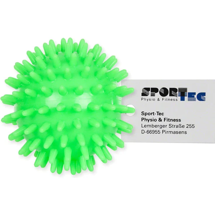 Igelball Massageball Reflexzonen Massage Selbstmassage soft 7 cm neon-grün, neon-grün – Bild 1