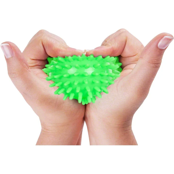 Igelball Massageball Reflexzonen Massage Selbstmassage soft 7 cm neon-grün, neon-grün – Bild 4