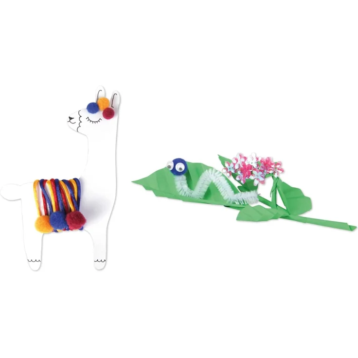 LENA® 42715 - Bastelkoffer Blau (Papier/Moosgummi/Pompons/etc. ), 400 Teile – Bild 4