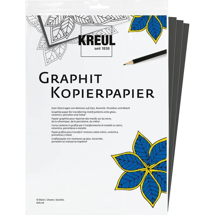 Kreul 0566 - Graphitpapier, 10 Bögen in DIN A4