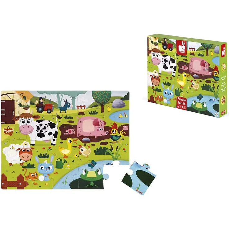 Janod J02772 Taktil Puzzle 20 Teile, Bauernhof - Preisvergleich – Bild 13