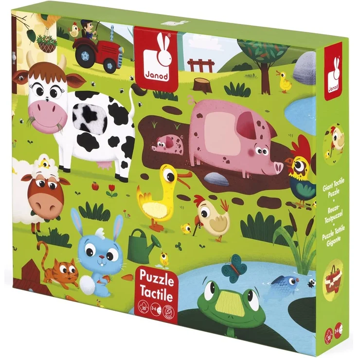 Janod J02772 Taktil Puzzle 20 Teile, Bauernhof - Preisvergleich – Bild 12