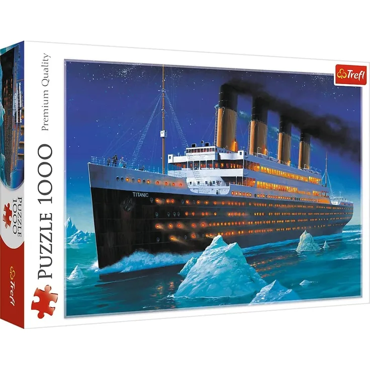 Trefl 10080 Titanic, Premium Quality, für Erwachsene, Puzzle, 1000 Teile, mit Schiff, für Kinder ab 12 Jahren