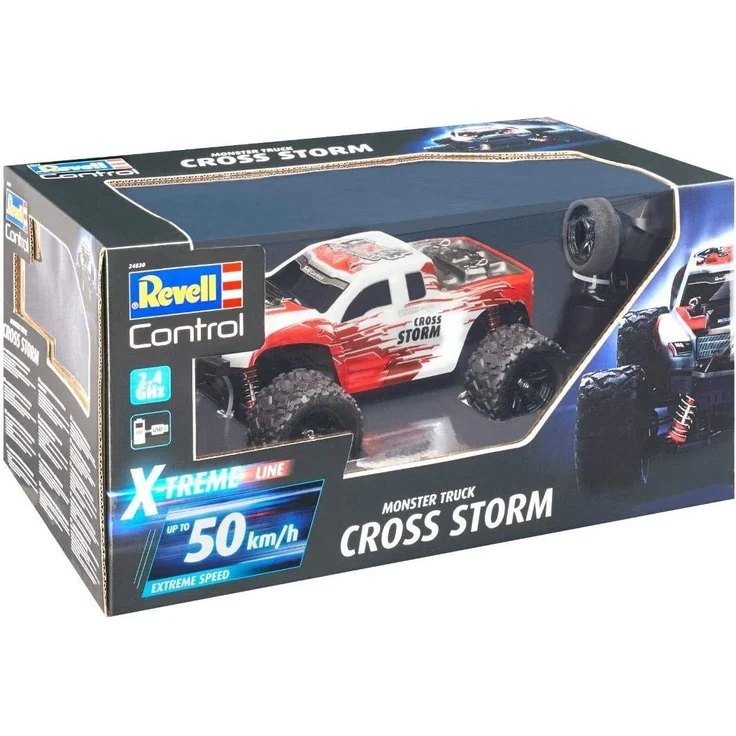 Revell Control 24830 X-Treme schneller RC Truggy Cross Storm, 2.4 GHz, proportional, 4WD Allrad, geländegängig, bis zu 50 km/h ferngesteuertes Auto, Rot – Bild 8
