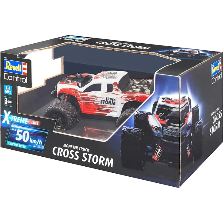 Revell Control 24830 X-Treme schneller RC Truggy Cross Storm, 2.4 GHz, proportional, 4WD Allrad, geländegängig, bis zu 50 km/h ferngesteuertes Auto, Rot – Bild 9