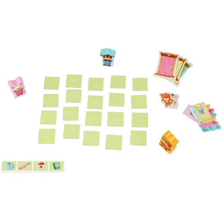 HABA 304761 - Meine ersten Spiele – Ab ins Bett!, Memo- und Zuordnungsspiel für 1-3 Spieler ab 2 Jahren, mit kindgerechtem Spielmaterial aus Holz und Pappe – Bild 4