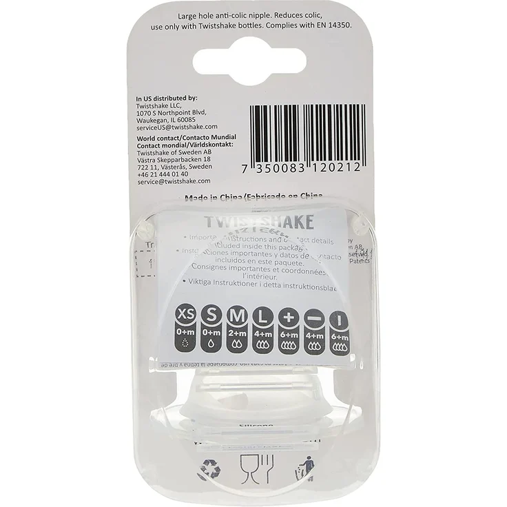 Twistshake 78021 Anti-Colic, Flaschensauger Large, 4 Monate Plus, transparent – Bild 5