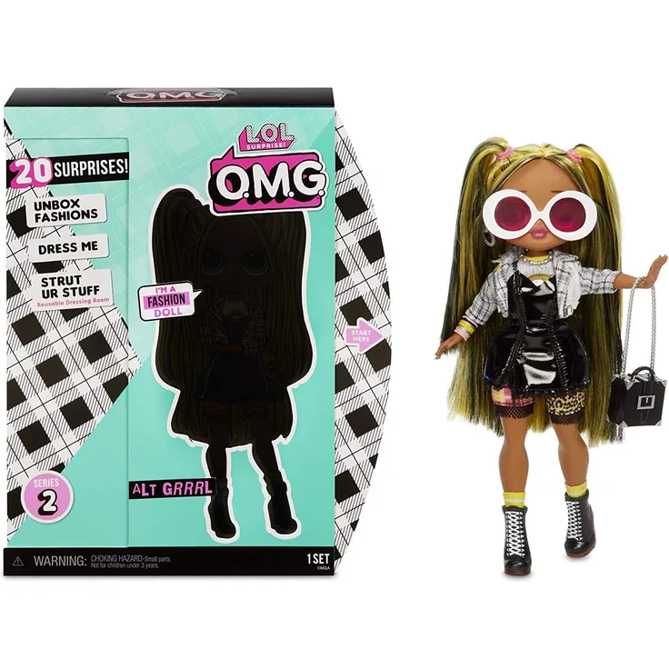 L.O.L. Surprise! 'OMG Series 2 Alt Grrrl' Modepuppe, mit 20 Überraschungen, ab 5 Jahren,