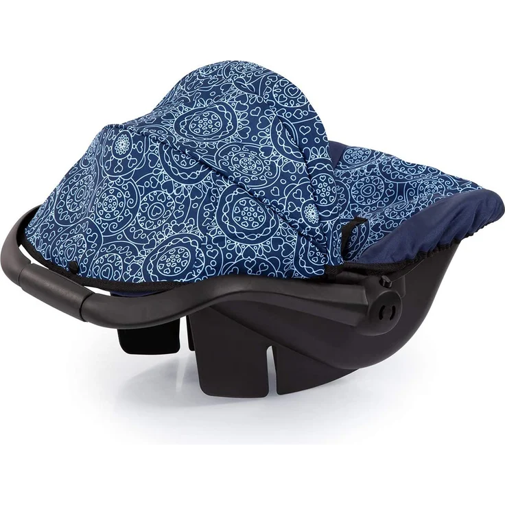 Bayer Design 67903AA Puppen-Autositz EasyGo, Puppenzubehör, passend zu Vario-Puppenwagen, mit Abdeckung, blau mit Muster – Bild 3