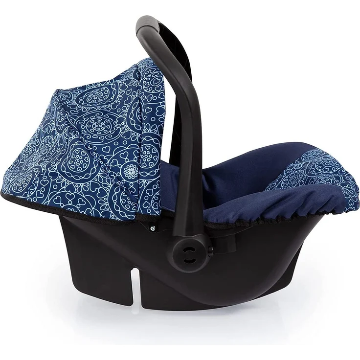 Bayer Design 67903AA Puppen-Autositz EasyGo, Puppenzubehör, passend zu Vario-Puppenwagen, mit Abdeckung, blau mit Muster – Bild 2