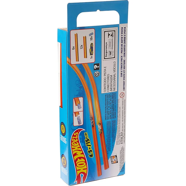 Hot Wheels BHT77 Track Builder Gerade Rennbahn Set, Trackset Zubehör mit ca. 4,5 m Länge und 18 Trackverbindungen inkl. 1 Spielzeugauto, ab 6 Jahren - Preisvergleich – Bild 2