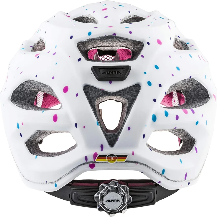 Alpina Junior Carapax White Polka Dots, Größe 51 - 56 cm - Fahrradhelm, Farbe Weiß – Bild 4