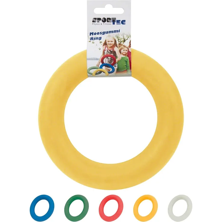 Moosgummiring Wurfring Ring Moosgummi Motorik Übungen Ø 17 cm, Gelb