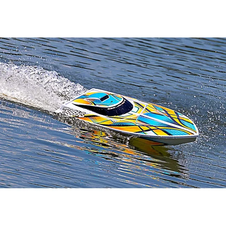 Traxxas RC Blast Speed Boot + Akku, 12V-Lader weiß/orange