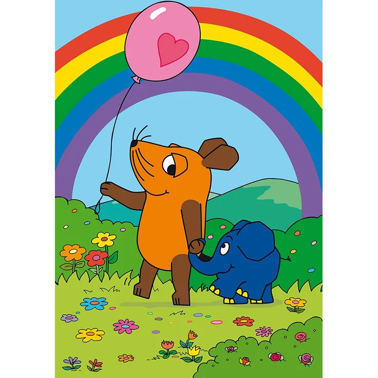 Schmidt Spiele Mouse TV Puzzle 56212, blau, Gute Freunde, 3x24 Teile – Bild 4