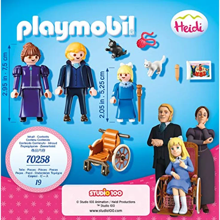 Playmobil 70258 - Heidi - Clara mit Vater und Fräulein Rottenmeier – Bild 3
