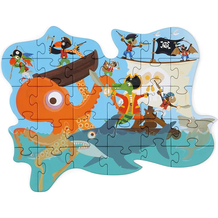 Scratch puzzlespiel Piraat junior 30 x 21cm Karton 29-teilig