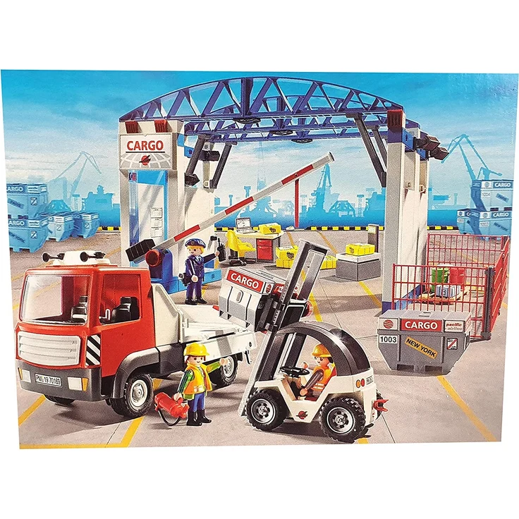 Playmobil 70169 - CARGOHALLE MEGASET MIT GABELSTABLER & CONTAINERTRUCK – Bild 3
