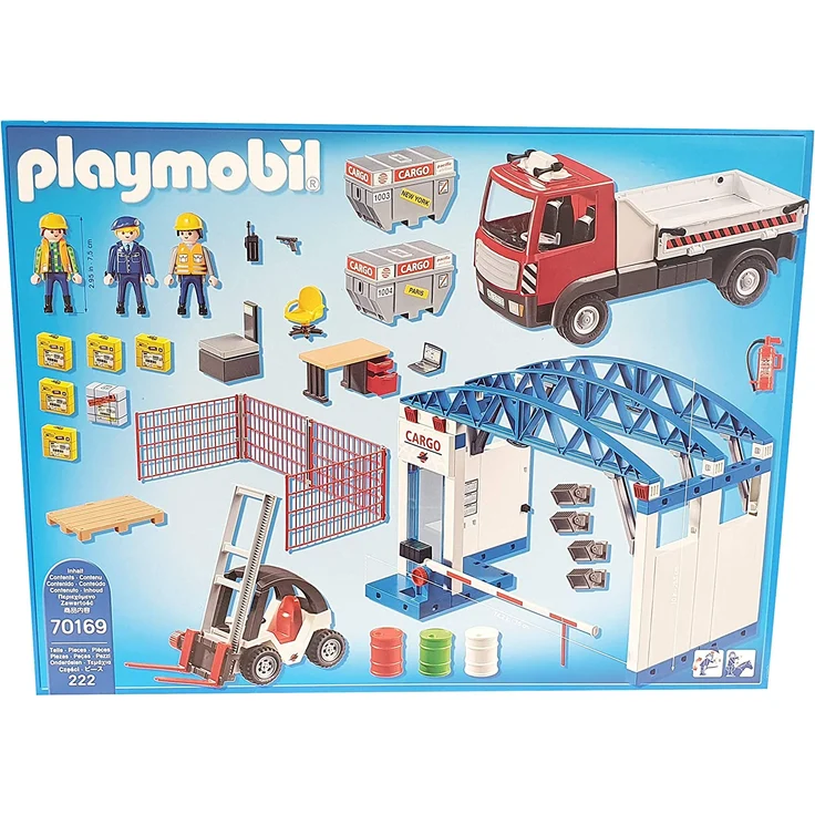 Playmobil 70169 - CARGOHALLE MEGASET MIT GABELSTABLER & CONTAINERTRUCK – Bild 2